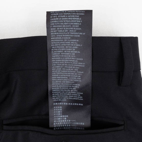 NWOT Giorgio Armani Virgin Wool Cashmere Dress Pants Men's 48 Black - Picture 7 of 7